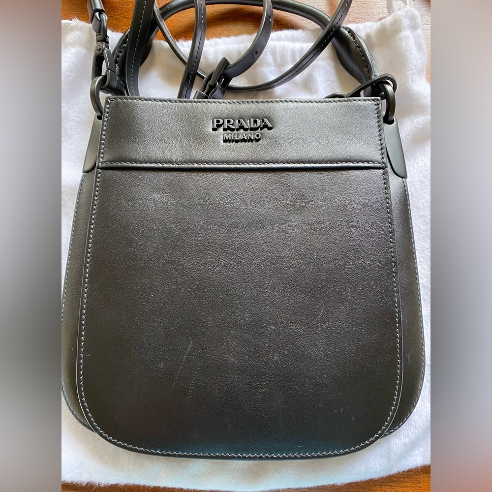 Prada Black City Calf  Small Margit Bag Black. Preowned -remarkable condition.